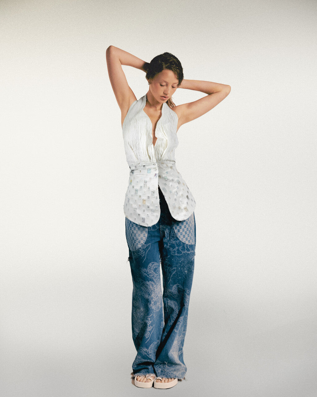 The Crushed Patchwork Vest