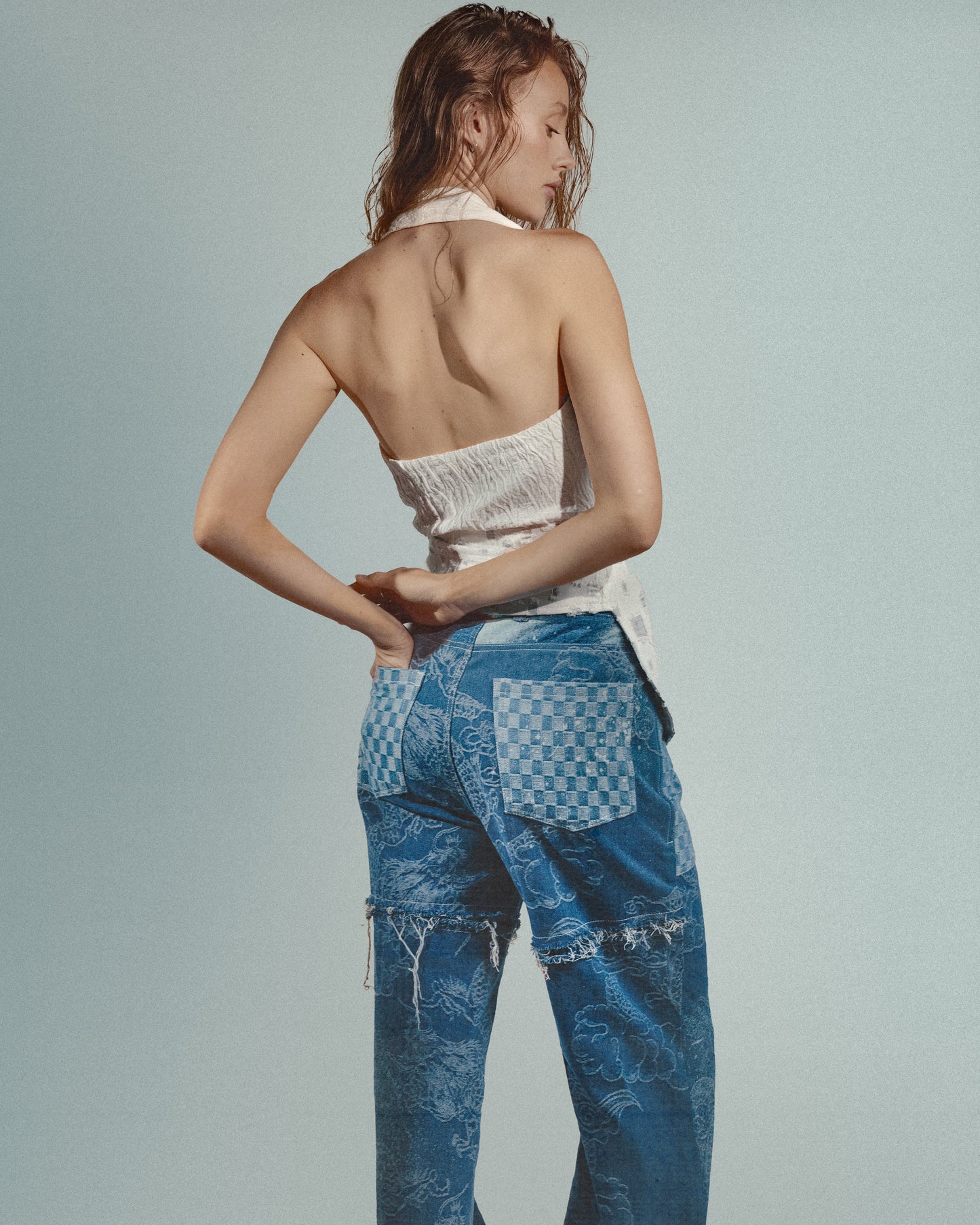 The Crushed Patchwork Vest