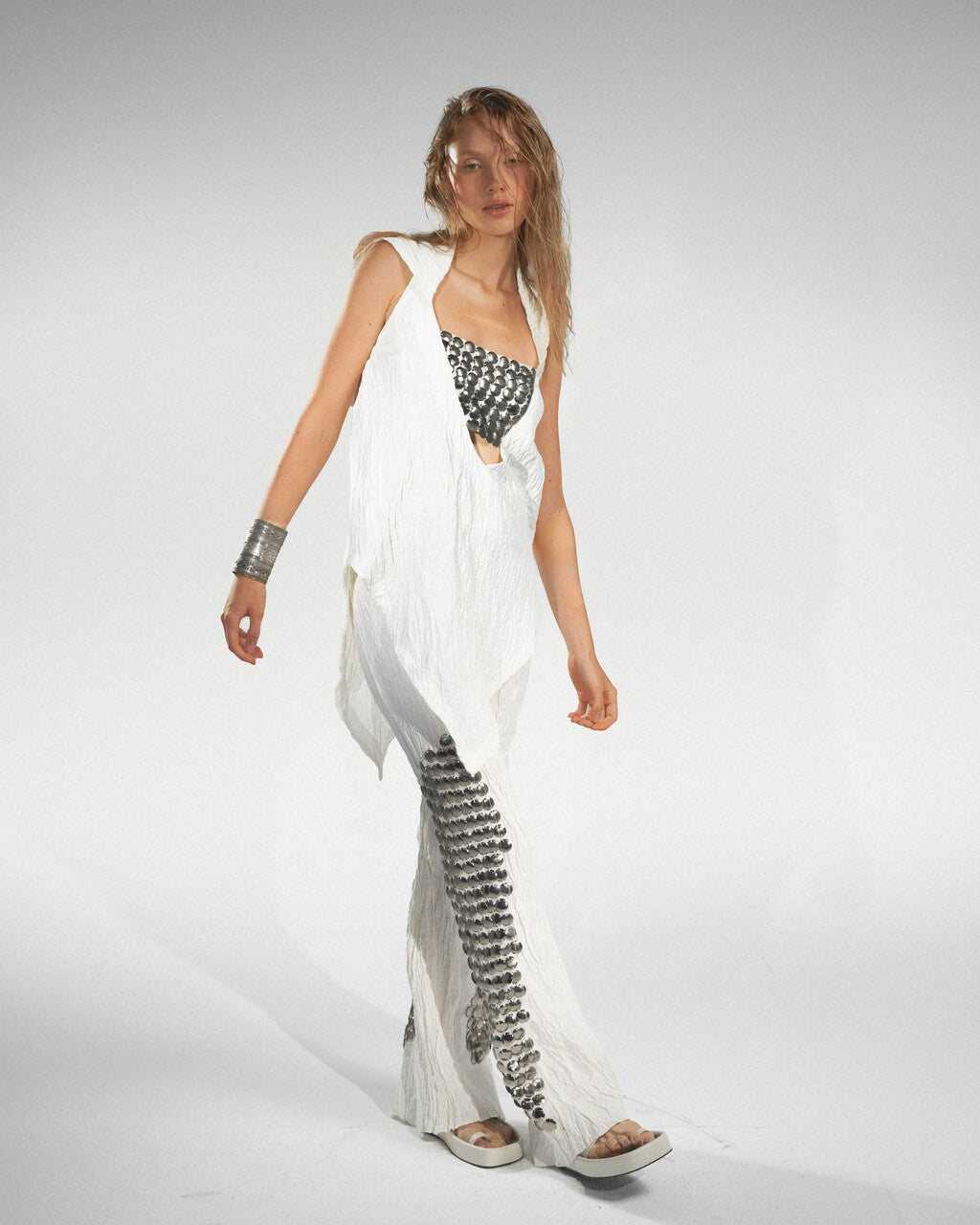The Studded Crushed Pants
