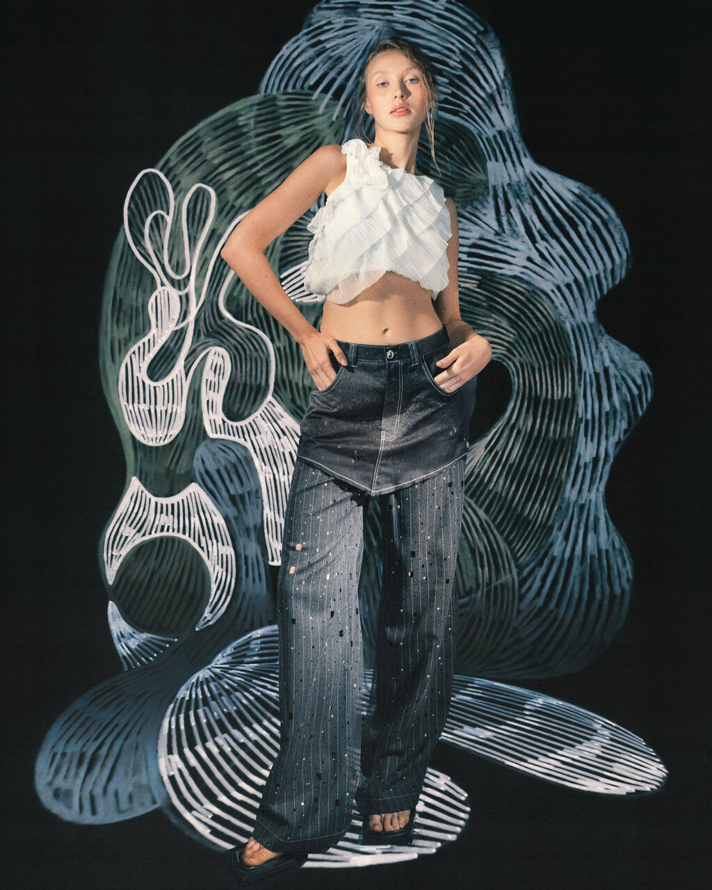 The Overlap Laser-Cut Pants