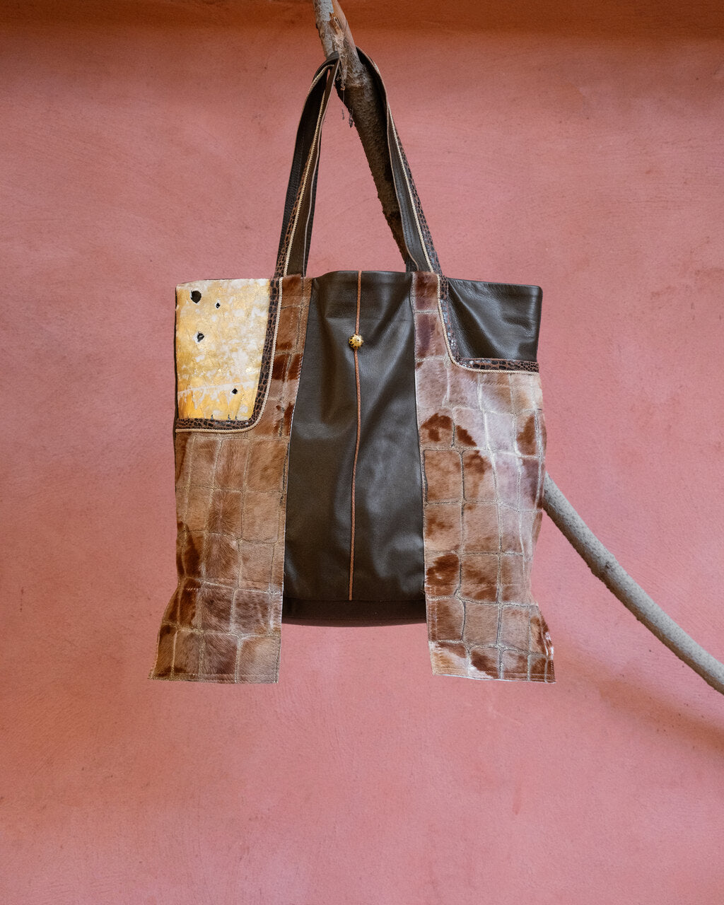 Cowhide Mosaic Tote