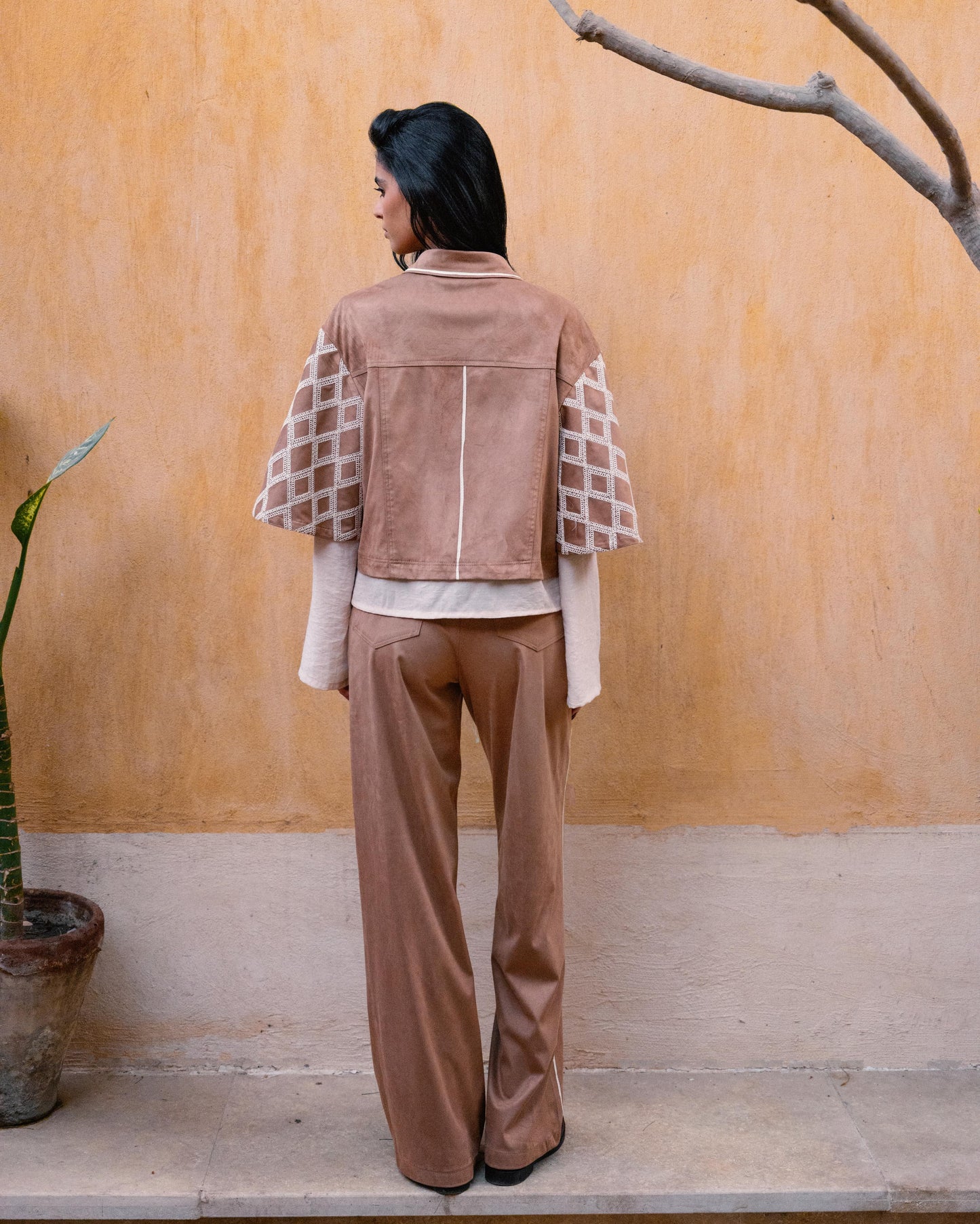 Double Sleeve Cropped Jacket