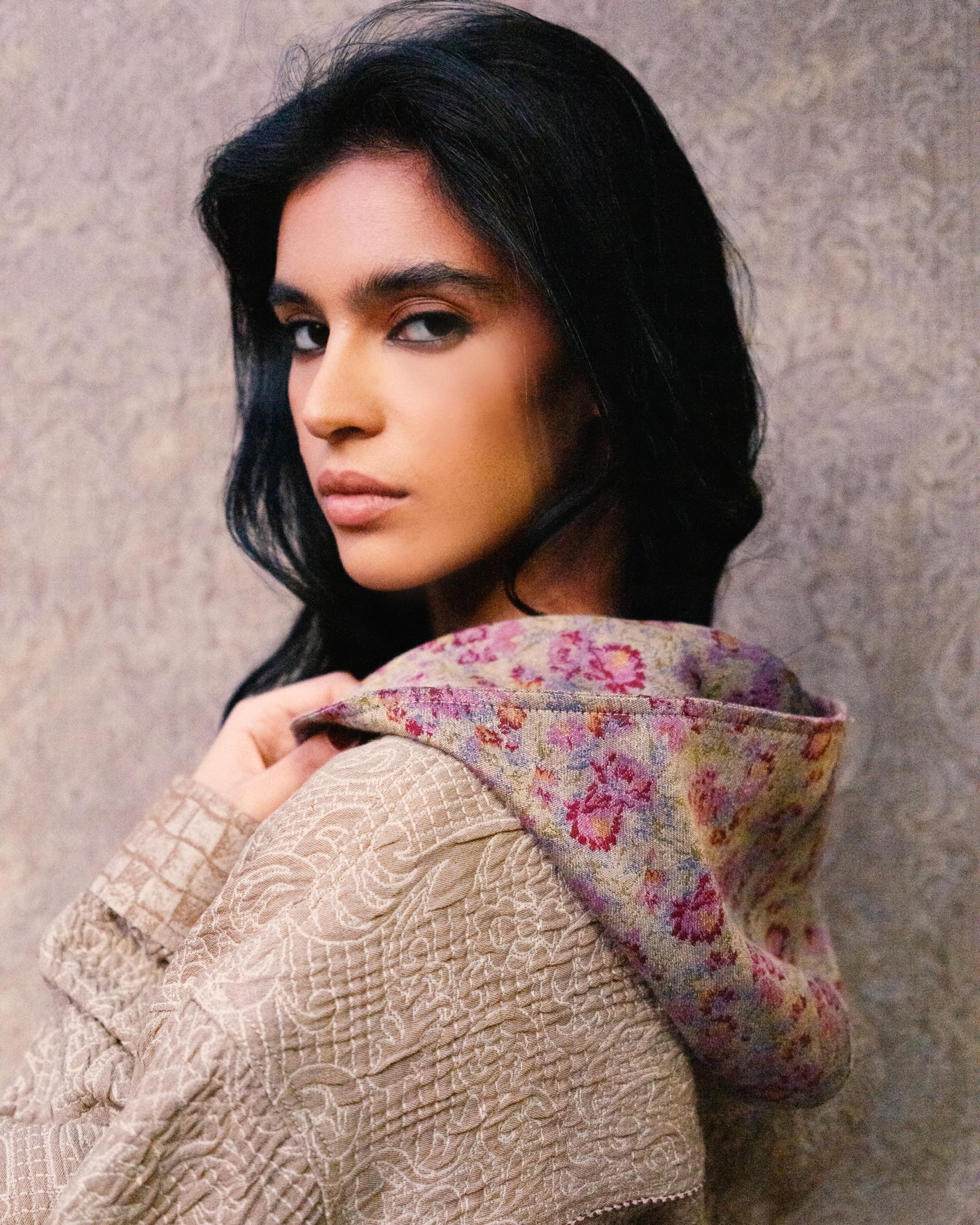 Cropped Mosaic Quilted Jacket