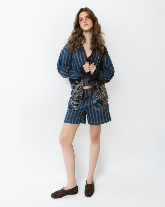 Striped Patchwork Jacket