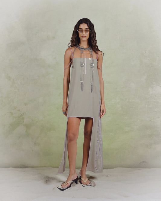 Laser-Cut Panel Dress