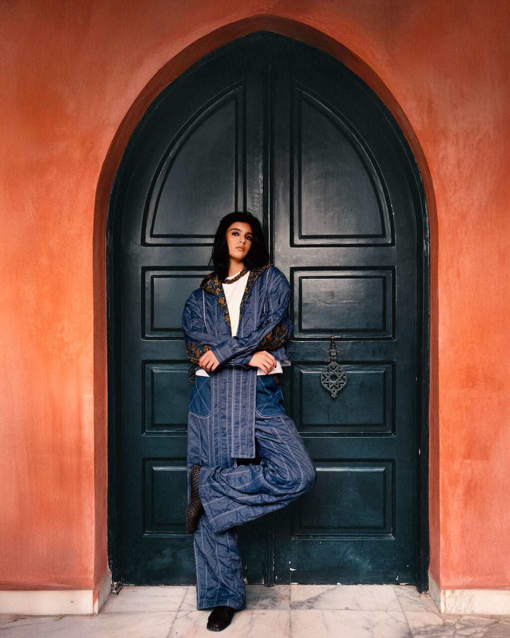 Crinkled Hooded Jacket