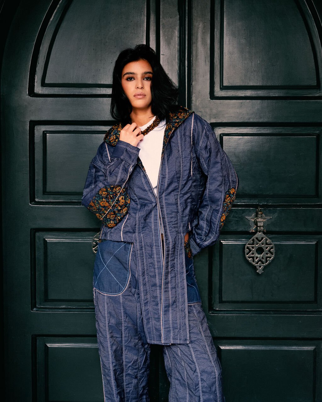 Crinkled Hooded Jacket