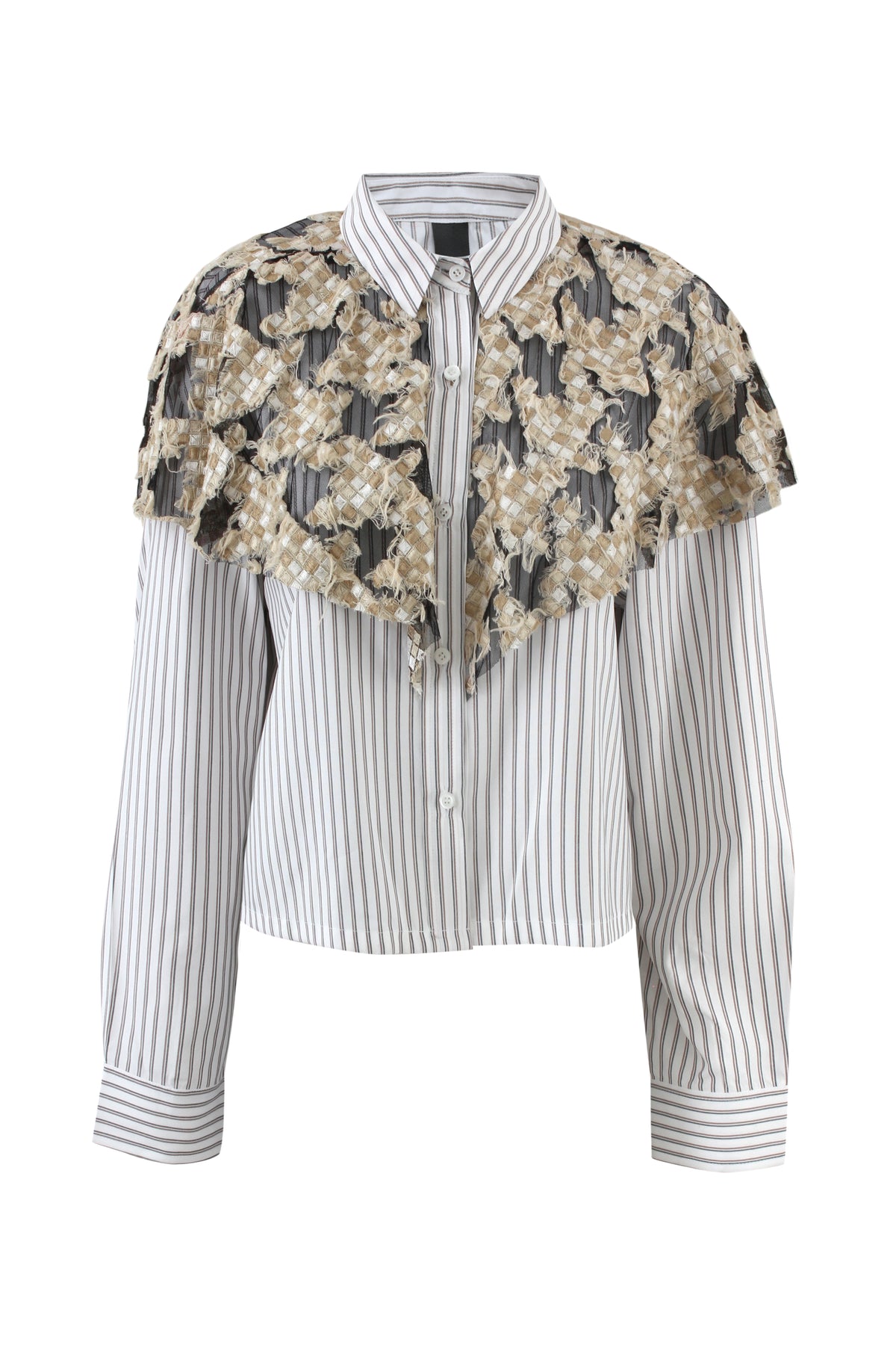 Tulle Scarf Shirt (Cropped)