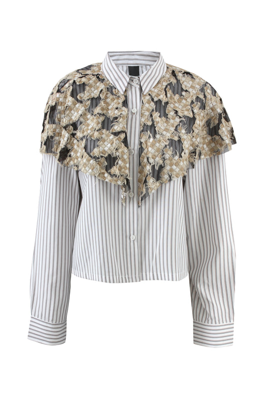 Tulle Scarf Shirt (Cropped)