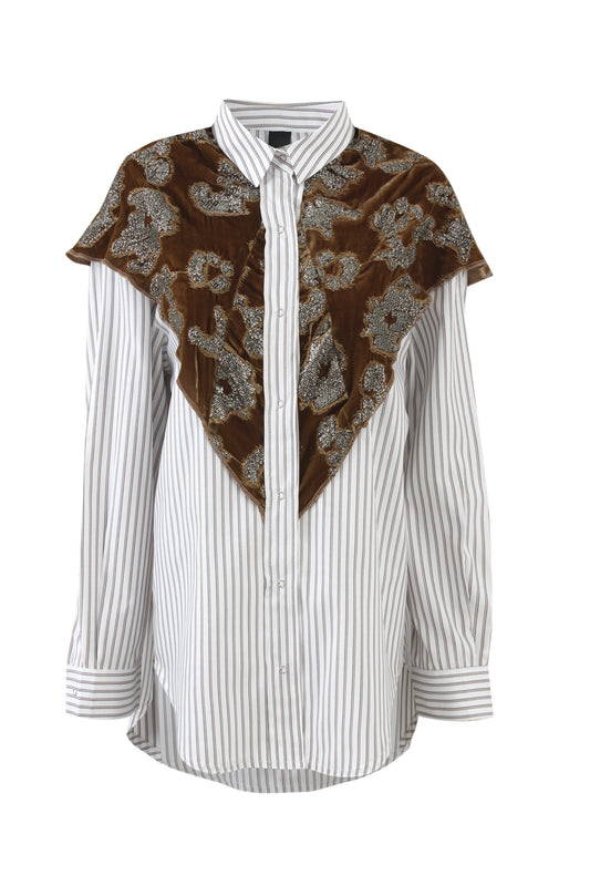 Velvet Scarf Shirt